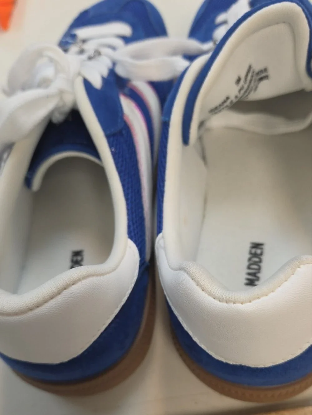 Steve Madden Blue and White Lace-Up Women’s Sneakers